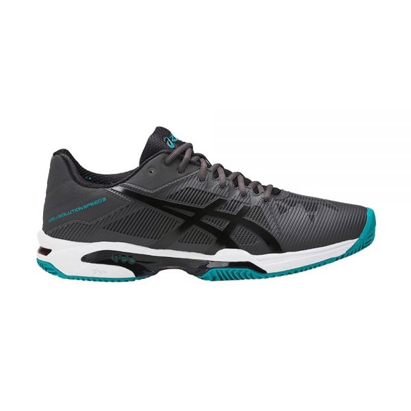 ASICS GEL SOLUTION SPEED 3 CLAY GRIS NEGRO E601N 9590