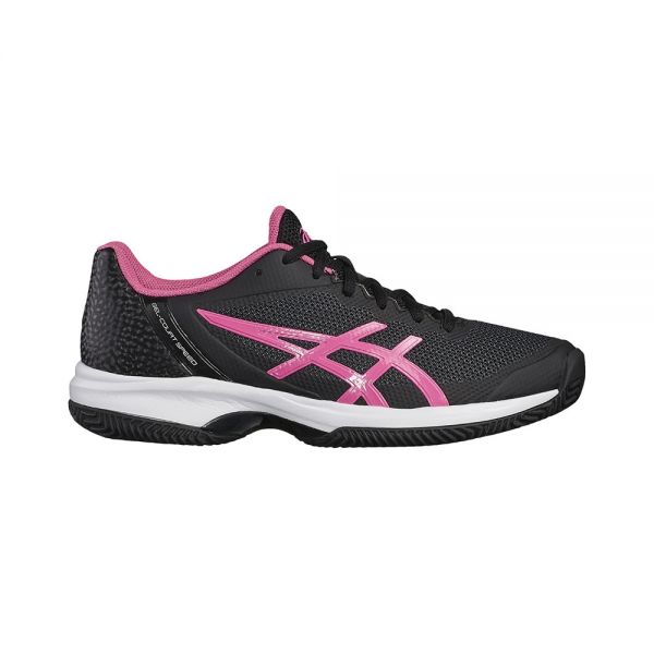 ASICS GEL COURT SPEED CLAY MUJER NEGRO ROSA E851N 9020