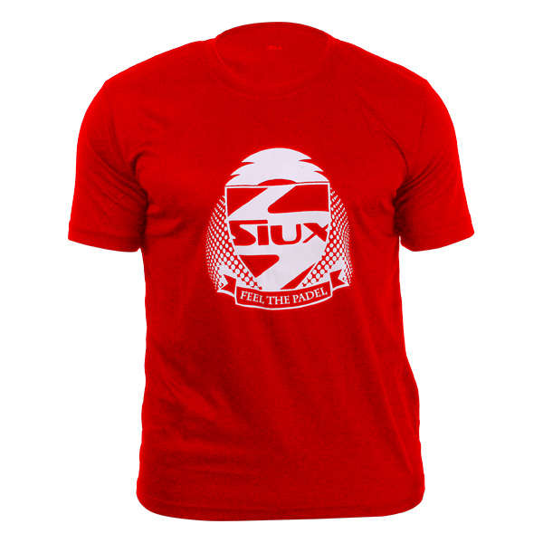 Camiseta Siux Entrenamiento Nios Roja Logo Blanco