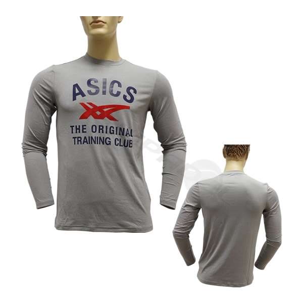 Camiseta Asics Ls Large Logo Tee Gris 121464 0714