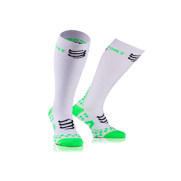 CALCETINES COMPRESSPORT RACKET FULL RECOVERY WHITE