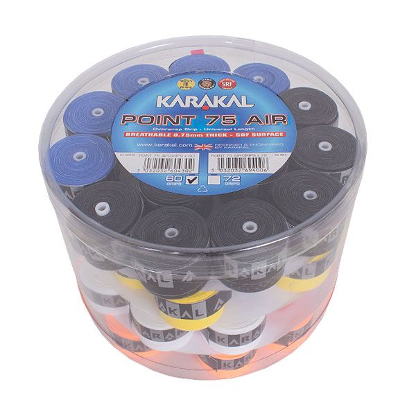Cubo 60 Overgrips Karakal Point 75 Air Colores