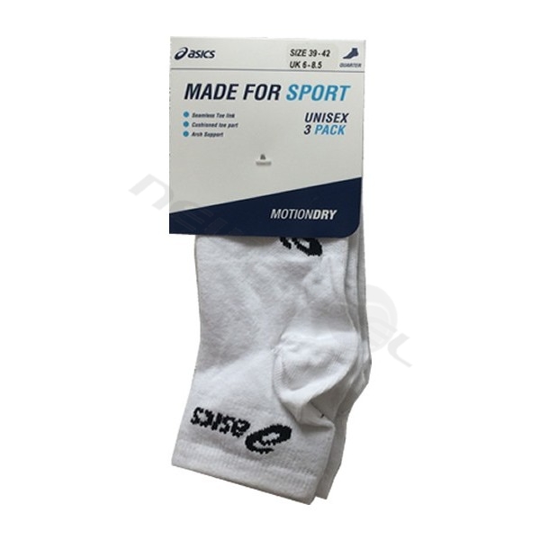 Calcetin Asics 3PPK Quarter Sock 321746 Blanco